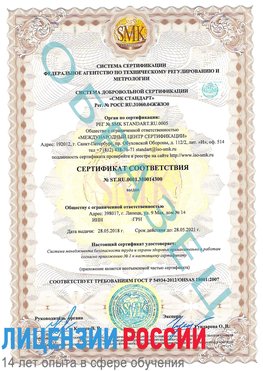Образец сертификата соответствия Кызыл Сертификат OHSAS 18001